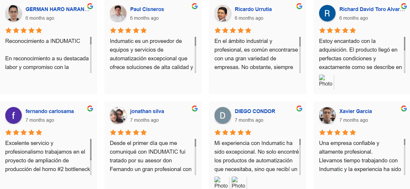 Google reviews Indumatic